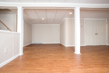 A complete finished basement system in a Massapequa home