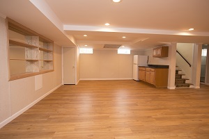 Basement finishing flooring in Brookhaven & nearby