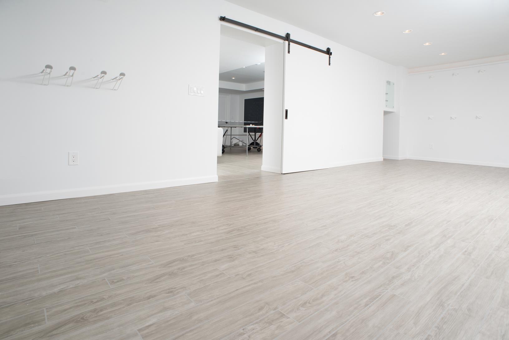 Basement Wood-Like Plank Flooring