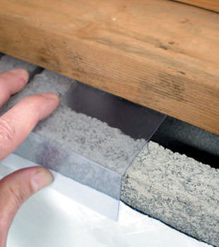 Block wall clear covering for wet crawl spaces in Freeport
