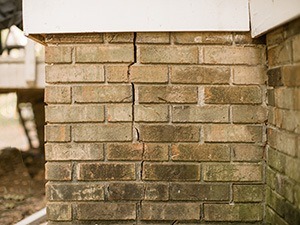 Cracked Brick Foundation in Long Island