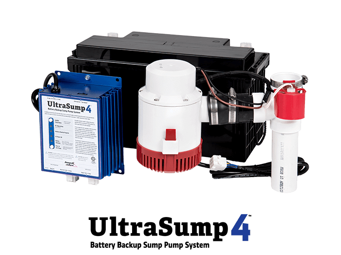 a battery backup sump pump system in Levittown
