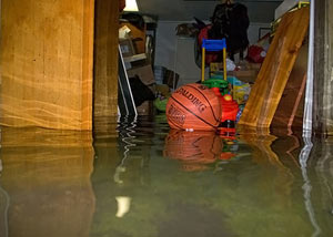 Flooded basement in Brookhaven