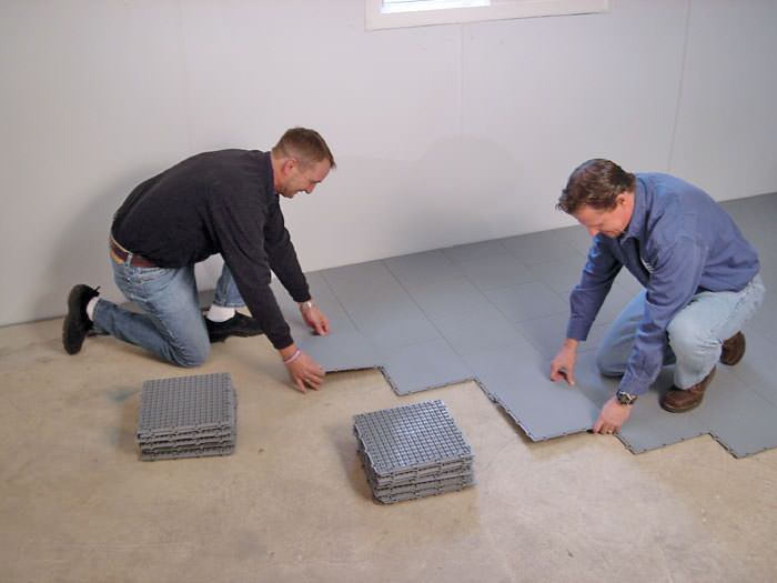 Bat Sub Floor Matting Options In Long Island Contractors Installing Bat Subfloor Tileatting On A Concrete Floor In East Meadow