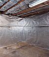 An energy efficient radiant heat and vapor barrier for a Wantagh basement finishing project